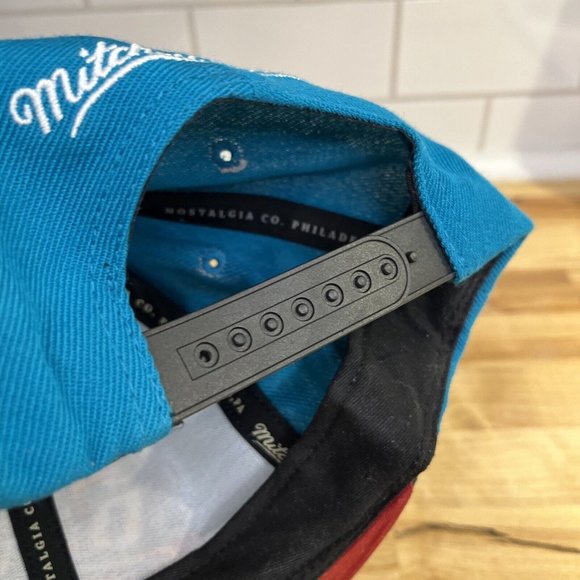 Mitchell & Ness Detroit Pistons Snapback Hat Teal Black Sports Basketball - Picture 6 of 10